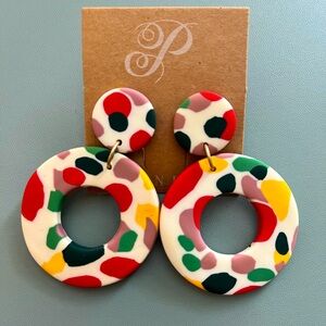 Clay multicolored earrings